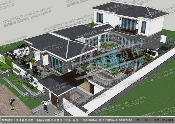 南方小四合院設(shè)計(jì)—農(nóng)村自建四合院別墅設(shè)計(jì)